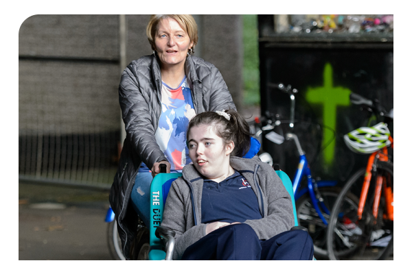 Safeguarding: Girl in wheelchair at youth club